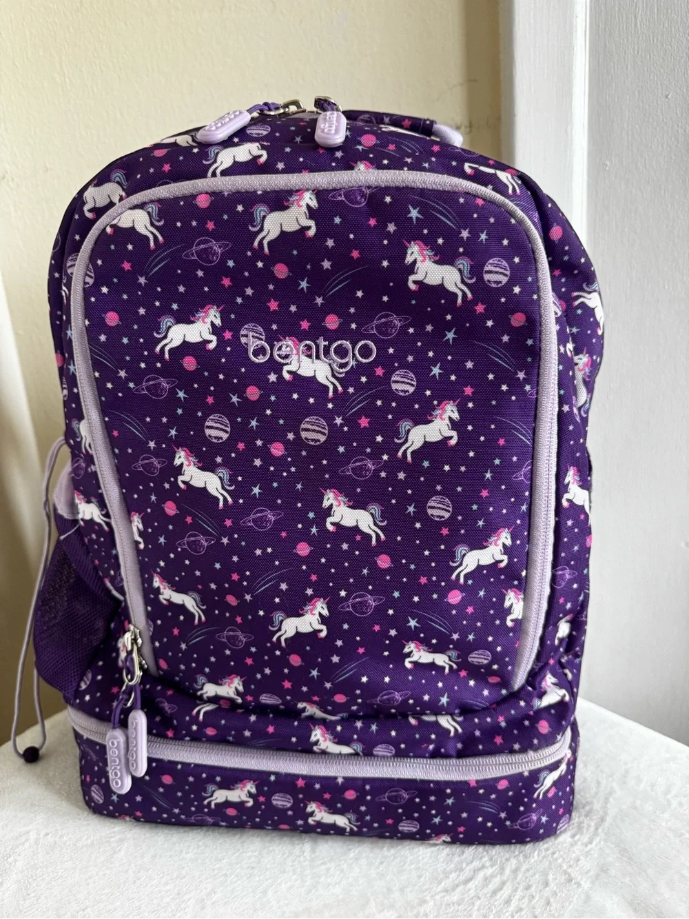 Benigo Kids Unicorn Backpack and Lunch Bag Set - Purple
